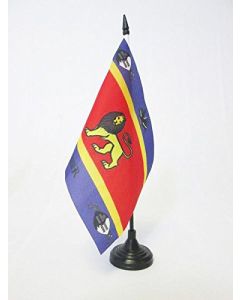 DRAPEAU DE TABLE ETENDARD ROYAL DU SWAZILAND 21x14cm - PETIT DRAPEAUX DE BUREAU ROYAUME NGWANE 14 x 21 cm