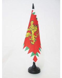 DRAPEAU DE TABLE ETENDARD ROYAL DE BULGARIE 1908-1940 15x15cm - PETIT DRAPEAUX DE BUREAU TSAR BULGARE 15 x 15 cm