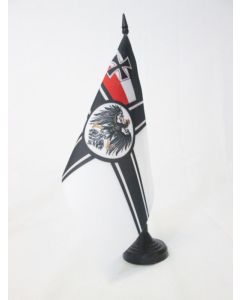 DRAPEAU DE TABLE ALLEMAGNE WWI 21x14cm - PETIT DRAPEAUX DE BUREAU ALLEMAND DE GUERRE 14 x 21 cm