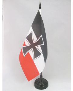 DRAPEAU DE TABLE GERMAN JACK 21x14cm - PETIT DRAPEAUX DE BUREAU ALLEMAGNE DE GUERRE WWII 14 x 21 cm