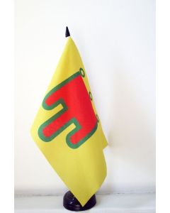DRAPEAU DE TABLE AUVERGNE 21x14cm - PETIT DRAPEAUX 14 x 21 cm AUVERGNAT - FRANCE - Bureau