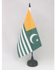DRAPEAU DE TABLE AZAD CACHEMIRE  21x14cm - PETIT DRAPEAUX DE BUREAU CACHEMIRE LIBRE 14 x 21 cm