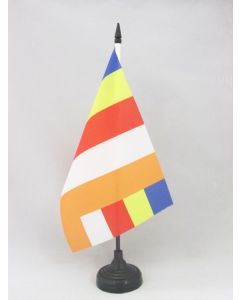 DRAPEAU DE TABLE BOUDDHISTE 21x14cm - PETIT DRAPEAUX DE BUREAU BOUDDHISTE - TIBET 14 x 21 cm
