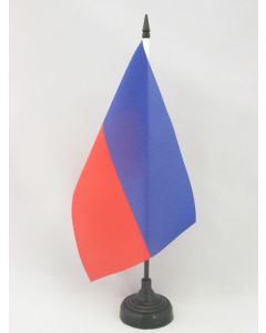 DRAPEAU DE TABLE HAÏTI CIVIL 21x14cm - PETIT DRAPEAUX DE BUREAU HAÏTIEN 14 x 21 cm