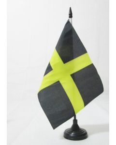 DRAPEAU DE TABLE SAINT DAVID 21x14cm - PETIT DRAPEAUX DE BUREAU SAINT DAVID\'S DAY - PAYS DE GALLES 14 x 21 cm