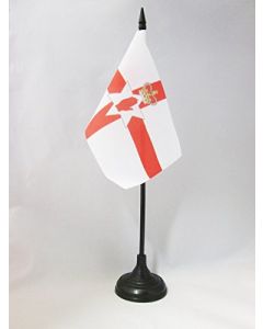 DRAPEAU DE TABLE IRLANDE DU NORD 15x10cm - PETIT DRAPEAUX DE BUREAU NORD IRLANDAIS 10 x 15 cm