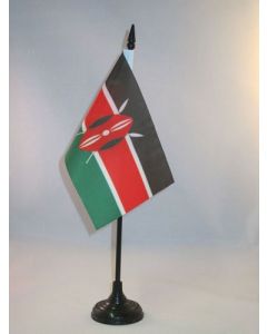 DRAPEAU DE TABLE KENYA 15x10cm - PETIT DRAPEAUX DE BUREAU KENYAN 10 x 15 cm
