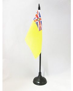 DRAPEAU DE TABLE NIUE 15x10cm - PETIT DRAPEAUX DE BUREAU NIUÉEN 10 x 15 cm