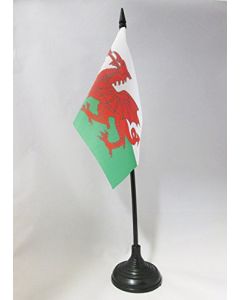 DRAPEAU DE TABLE PAYS DE GALLES 15x10cm - PETIT DRAPEAUX DE BUREAU GALLOIS 10 x 15 cm
