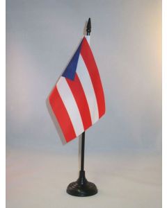 DRAPEAU DE TABLE PORTO RICO 15x10cm - PETIT DRAPEAUX DE BUREAU PORTORICAIN 10 x 15 cm