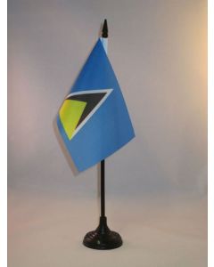 DRAPEAU DE TABLE SAINTE LUCIE 15x10cm - PETIT DRAPEAUX DE BUREAU SAINT-LUCIEN 10 x 15 cm