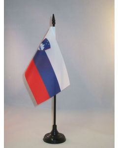 DRAPEAU DE TABLE SLOVÉNIE 15x10cm - PETIT DRAPEAUX DE BUREAU SLOVÈNE 10 x 15 cm