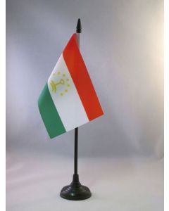 DRAPEAU DE TABLE TADJIKISTAN 15x10cm - PETIT DRAPEAUX DE BUREAU TADJIK 10 x 15 cm
