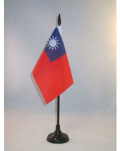 DRAPEAU DE TABLE TAIWAN 15x10cm - PETIT DRAPEAUX DE BUREAU TAÏWANAIS 10 x 15 cm