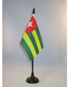 DRAPEAU DE TABLE TOGO 15x10cm - PETIT DRAPEAUX DE BUREAU TOGOLAIS 10 x 15 cm