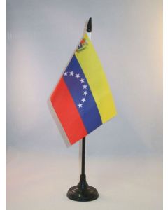 DRAPEAU DE TABLE VÉNÉZUELA 15x10cm - PETIT DRAPEAUX DE BUREAU VÉNÉZUELIEN 10 x 15 cm