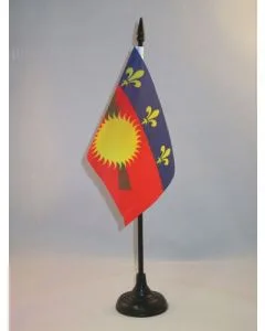 DRAPEAU DE TABLE GUADELOUPE 15x10cm - PETIT DRAPEAUX DE BUREAU GUADELOUPÉEN - FRANCE 10 x 15 cm