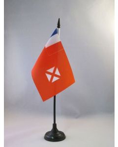 DRAPEAU DE TABLE WALLIS ET FUTUNA 15x10cm - PETIT DRAPEAUX DE BUREAU WALLISIEN FUTUNIEN - FRANCE 10 x 15 cm