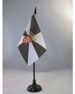 DRAPEAU DE TABLE CEUTA 15x10cm - PETIT DRAPEAUX DE BUREAU ESPAGNOL - ESPAGNE 10 x 15 cm
