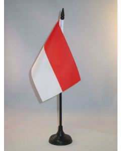 DRAPEAU DE TABLE ALSACE ROT UN WISS 15x10cm - PETIT DRAPEAUX DE BUREAU ALSACIEN - FRANCE 10 x 15 cm
