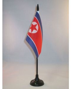 DRAPEAU DE TABLE CORÉE DU NORD 15x10cm - PETIT DRAPEAUX DE BUREAU NORD CORÉEN 10 x 15 cm