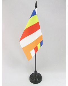 DRAPEAU DE TABLE BOUDDHISTE 15x10cm - PETIT DRAPEAUX DE BUREAU BOUDDHISTE - TIBET 10 x 15 cm