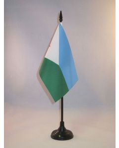 DRAPEAU DE TABLE DJIBOUTI 15x10cm - PETIT DRAPEAUX DE BUREAU DJIBOUTIEN 10 x 15 cm