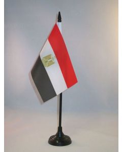 DRAPEAU DE TABLE EGYPTE 15x10cm - PETIT DRAPEAUX DE BUREAU EGYPTIEN 10 x 15 cm