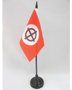 DRAPEAU DE TABLE CROIX CELTIQUE ROUGE 15x10cm - PETIT DRAPEAUX DE BUREAU CROIX NIMBÉE - CHRISTIANNISME 10 x 15 cm