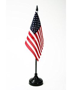 DRAPEAU DE TABLE ETATS-UNIS 15x10cm - PETIT DRAPEAUX DE BUREAU AMÉRICAIN - USA 10 x 15 cm