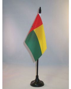 DRAPEAU DE TABLE GUINÉE-BISSAU 15x10cm - PETIT DRAPEAUX DE BUREAU BISSAU-GUINÉEN 10 x 15 cm