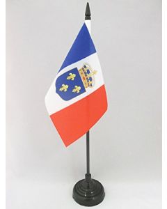 DRAPEAU DE TABLE MONARCHIE CONSTITUTIONNELLE FRANÇAISE 15x10cm - PETIT DRAPEAUX DE BUREAU ROYAUME DE FRANCE - ROYALISTE 10 x 15 cm