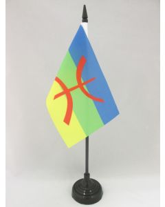 DRAPEAU DE TABLE KABYLIE 15x10cm - PETIT DRAPEAUX DE BUREAU KABYLE - ALGÉRIE BERBÈRE 10 x 15 cm