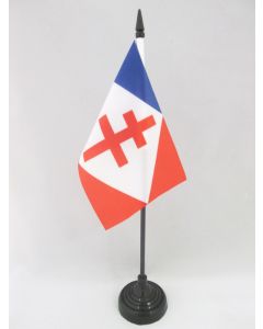 DRAPEAU DE TABLE FORCES NAVALES FRANÇAISES LIBRES 15x10cm - PETIT DRAPEAUX DE BUREAU MARINE MILITAIRE FRANCE 10 x 15 cm