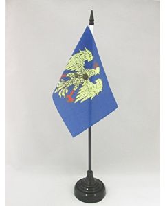 DRAPEAU DE TABLE FRIOUL-VÉNÉTIE JULIENNE 15x10cm - PETIT DRAPEAUX DE BUREAU FRIULI-VENEZIA GIULIA - ITALIE 10 x 15 cm