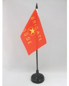 DRAPEAU DE TABLE ITALIE BRIGADES ROUGES 15x10cm - PETIT DRAPEAUX DE BUREAU COMMUNISTE ITALIEN - BRIGATE ROSSE 10 x 15 cm