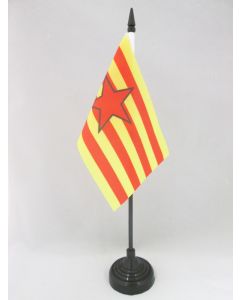 DRAPEAU DE TABLE ARAGON INDÉPENDENTISTE 15x10cm - PETIT DRAPEAUX DE BUREAU NATIONALISTE ARAGONAIS 10 x 15 cm