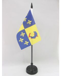 DRAPEAU DE TABLE PROVINCE DU DAUPHINÉ 15x10cm - PETIT DRAPEAUX DE BUREAU DAUPHINOIS - FRANCE 10 x 15 cm