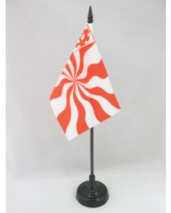 DRAPEAU DE TABLE RÉPUBLIQUE DE MULHOUSE 15x10cm - PETIT DRAPEAUX DE BUREAU PROVINCE FRANCE - ALSACE 10 x 15 cm