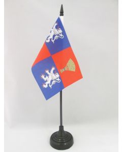 DRAPEAU DE TABLE PROVINCE DE GASCOGNE 15x10cm - PETIT DRAPEAUX DE BUREAU GASCON - FRANCE 10 x 15 cm