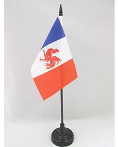 DRAPEAU DE TABLE MOUVEMENT WALLONIE FRANÇAISE 15x10cm - PETIT DRAPEAUX DE BUREAU WALLON FRANÇAIS 10 x 15 cm