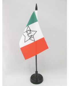 DRAPEAU DE TABLE ITALIE COMITÉ DE LIBÉRATION NATIONAL 15x10cm - PETIT DRAPEAUX DE BUREAU ITALIEN RÉSISTANCE - CLN 10 x 15 cm