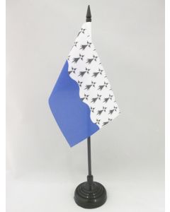 DRAPEAU DE TABLE MORBIHAN 15x10cm - PETIT DRAPEAUX DE BUREAU DÉPARTEMENT FRANÇAIS - BRETAGNE 10 x 15 cm