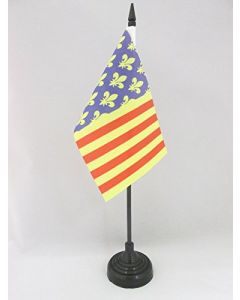 DRAPEAU DE TABLE LOZÈRE 15x10cm - PETIT DRAPEAUX DE BUREAU DÉPARTEMENT FRANÇAIS - LANGUEDOC-ROUSSILLON 10 x 15 cm