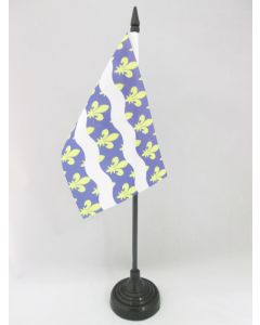 DRAPEAU DE TABLE SEINE-ET-MARNE 15x10cm - PETIT DRAPEAUX DE BUREAU DÉPARTEMENT FRANÇAIS - ÎLE-DE-FRANCE 10 x 15 cm