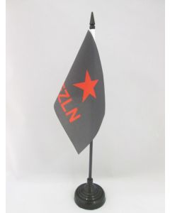 DRAPEAU DE TABLE MEXIQUE EZLN 15x10cm - PETIT DRAPEAUX DE BUREAU ARMÉE ZAPATISTE DE LIBÉRATION NATIONALE 10 x 15 cm