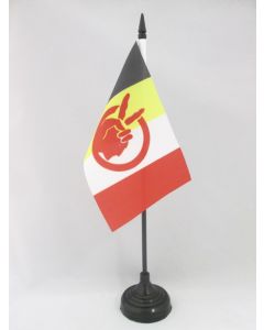 DRAPEAU DE TABLE AMERICAN INDIAN MOVEMENT 15x10cm - PETIT DRAPEAUX DE BUREAU MOUVEMENT DES INDIENS D?AMÉRIQUE 10 x 15 cm