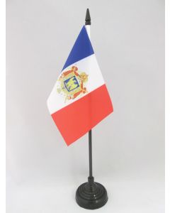 DRAPEAU DE TABLE FRANCE PREMIER EMPIRE 1804-1815 15x10cm - PETIT DRAPEAUX DE BUREAU FRANÇAIS - NAPOLEON 10 x 15 cm