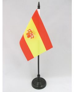 DRAPEAU DE TABLE ESPAGNE NATIONALISTE 1936-1938 15x10cm - PETIT DRAPEAUX DE BUREAU NATIONALISTES ESPAGNOLS 10 x 15 cm