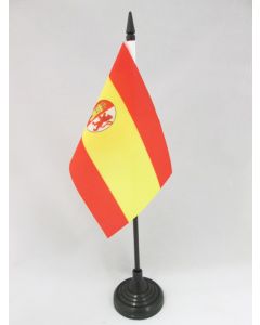 DRAPEAU DE TABLE ESPAGNE PREMIÈRE RÉPUBLIQUE 1873-1874 15x10cm - PETIT DRAPEAUX DE BUREAU ESPAGNOL REPUBLICAIN 10 x 15 cm